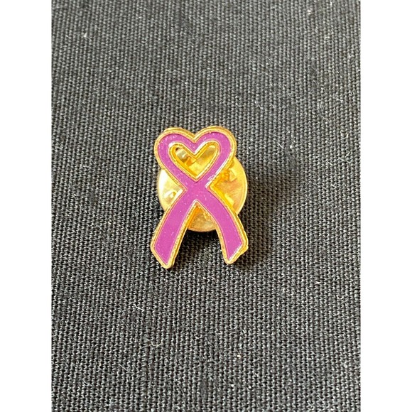 Lapel Pin Purple Heart Awareness Ribbon VINTAGE - Picture 1 of 2